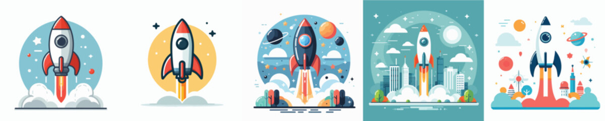 Vector of an rocket.