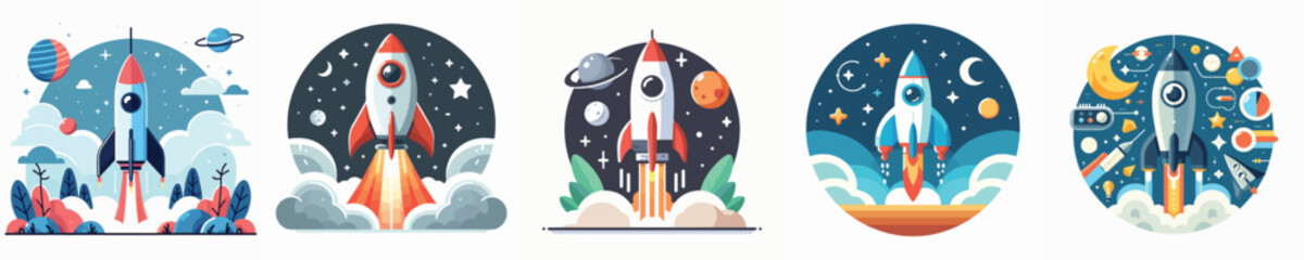 Vector of an rocket.
