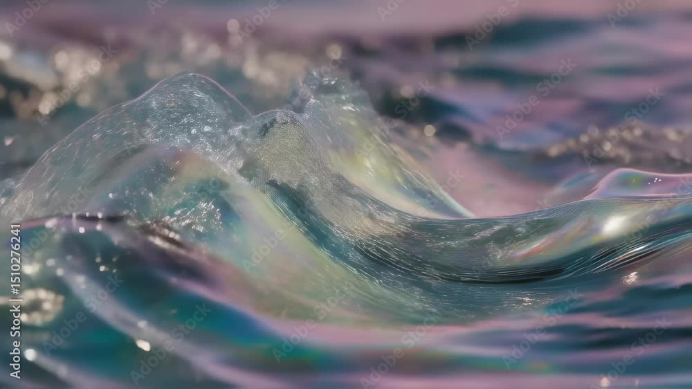 Poster artistic close up showcases the mesmerizing transformation of recycled pet plastic as it interacts w