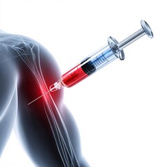 Medical Injection in Shoulder Joint for Pain Relief Treatment