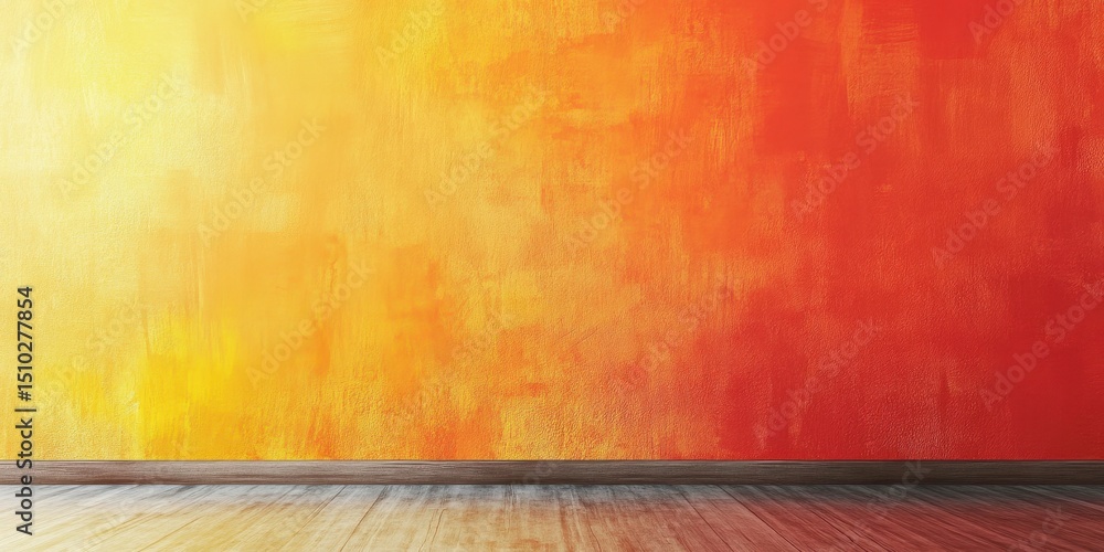 Aufkleber wall of radiance: an expressive image that captures the warmth of a sunlit wall, embodying a fusion 