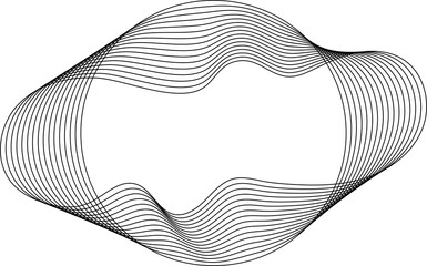 Circles line warped round with wavy dynamic lines