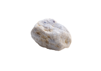 Single light grey rock isolated on black background, On Transparent Background