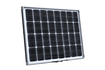 Rectangular solar panel with grid of cells