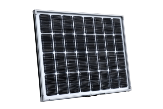 Rectangular solar panel with grid of cells