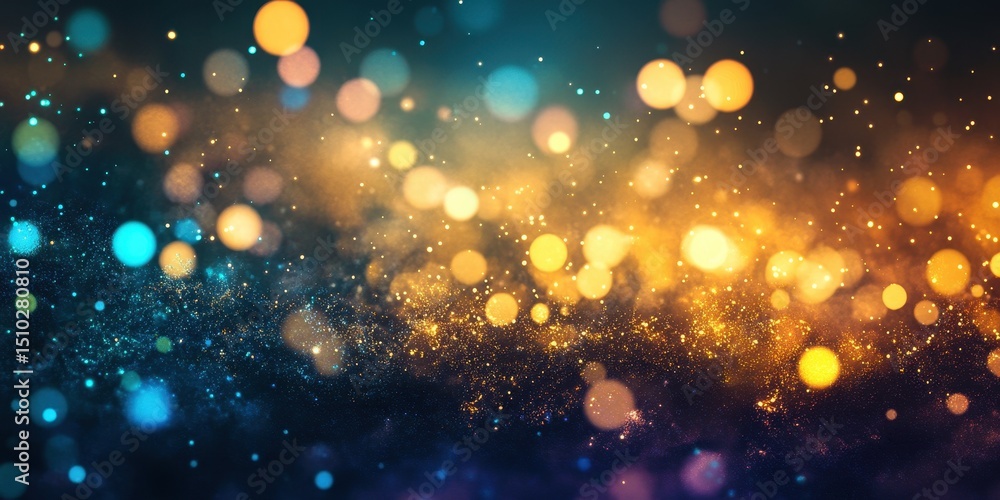 Poster glittering light symphony: this image is a mesmerizing dance of lights, displaying a magical interpl