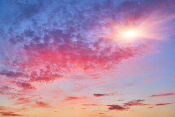 Vibrant Colorful Sunset Sky