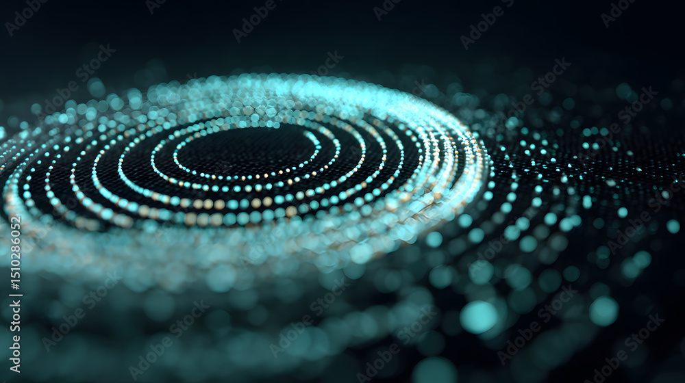 Poster abstract digital universe: a mesmerizing depiction of an abstract digital universe. spiraling forms 