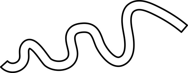 Obraz premium Lines curved doodle. Design elements