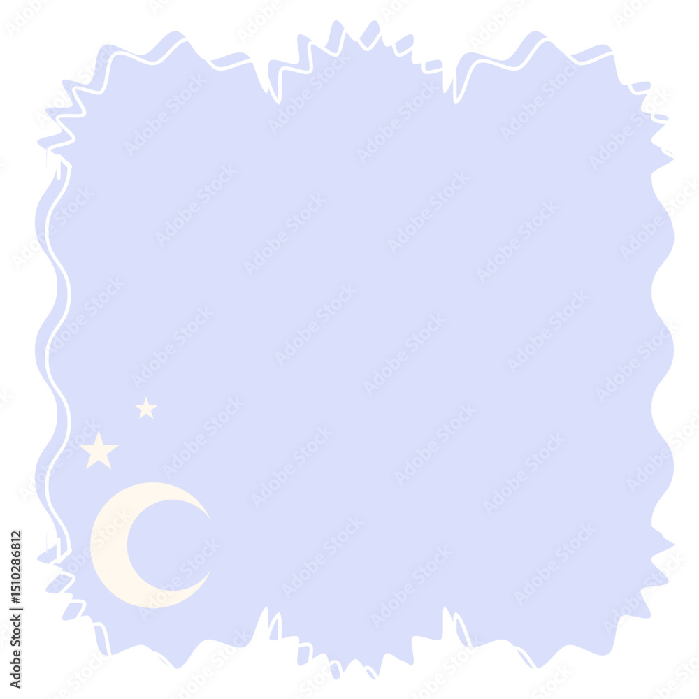 Poster graphic baby speech bubble soft colored backdrop icon. pastel childish dreamy symbol silhouette. dra