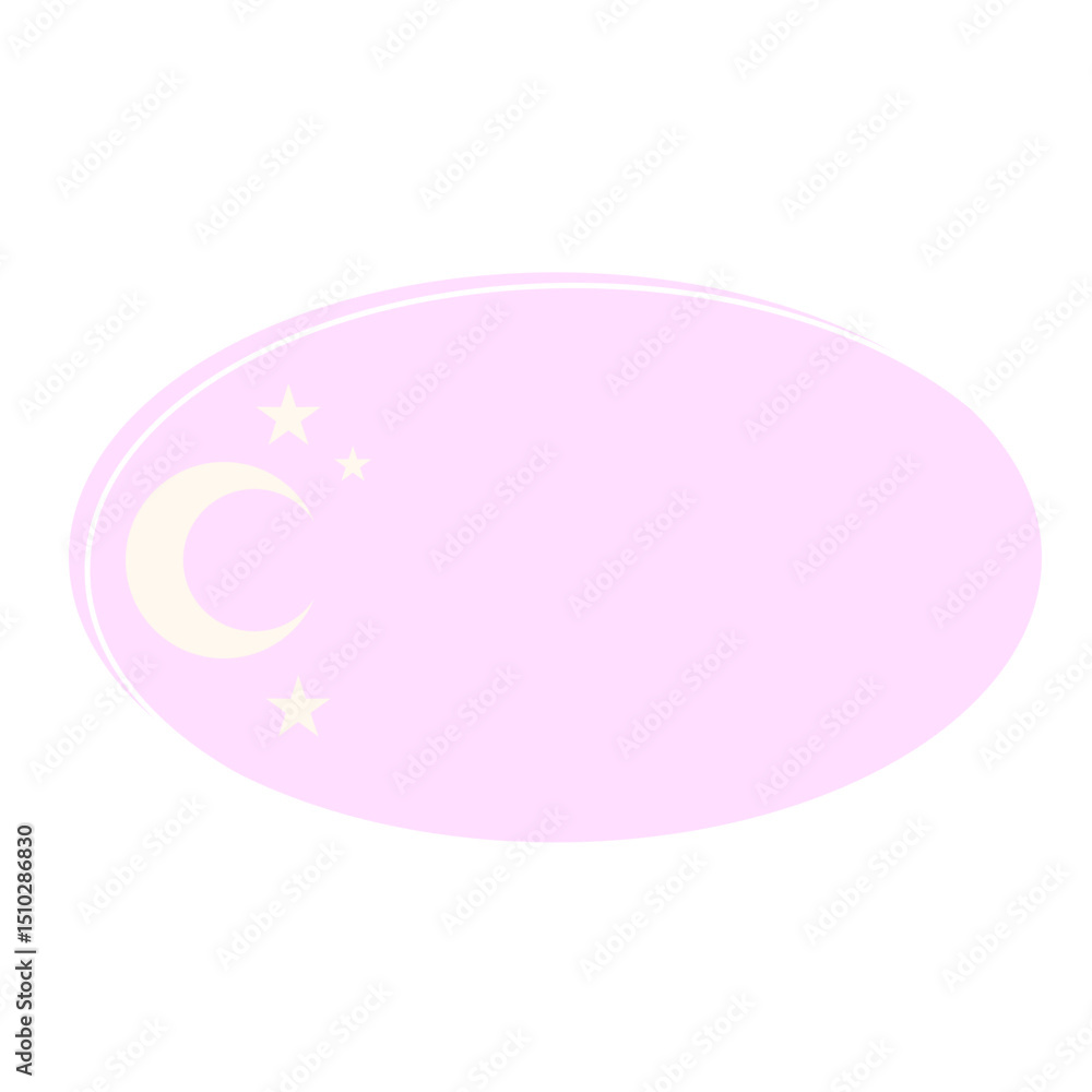 Poster graphic baby speech bubble soft colored backdrop icon. pastel childish dreamy symbol silhouette. dra