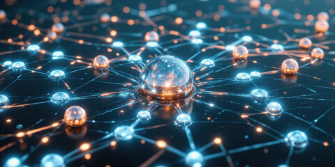 Liquidity Risk Cascade Financial interdependencies visualized as a network of connected pools where disruption in one area triggers potential chain