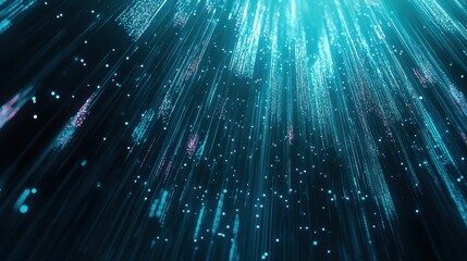 Digital Data Stream: The image displays a mesmerizing representation of digital information coursing through a network, creating a visual symphony of data and connectivity.