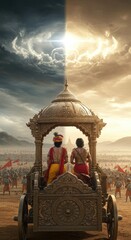 Epic Battle: Mahabharata's Divine Chariot