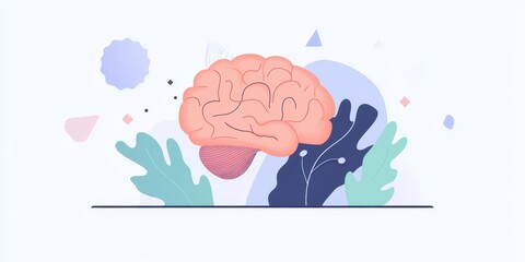 Brain's Inner Workings: An artistic depiction of the human brain, showcasing its intricate structure and cognitive functions, a visual representation of intellect and thought.