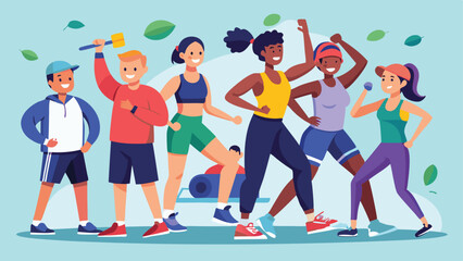 Fototapeta premium Diverse Group of People Enjoying Active Lifestyle with Exercise and Outdoor Activities