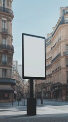 Obraz premium Blank advertisement in Paris street