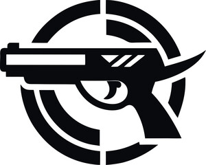 Vector illustration of a gun