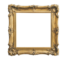 PNG Rectangle vintage gold picture framed mockup art painting elegant.