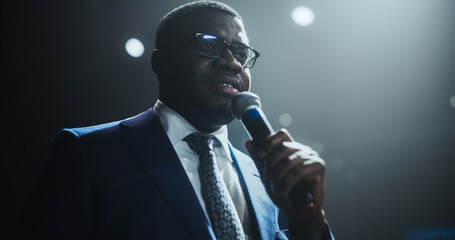 Black Man Making a Life Coaching Session for People Wishing to Have a Healthy and Successful...