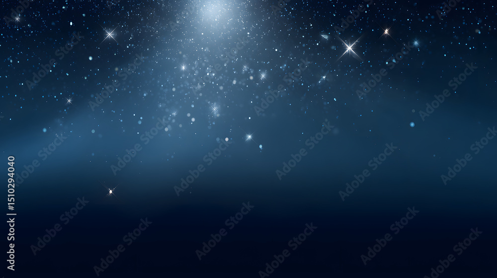 Poster celestial canvas: a mesmerizing display of stars against a dark blue backdrop, the image captures th