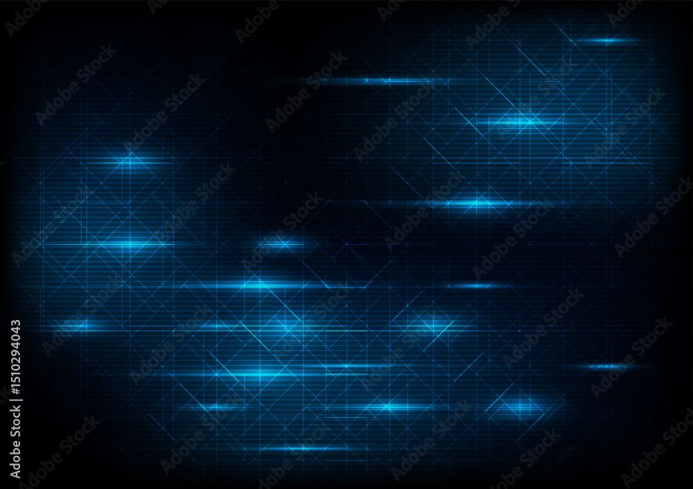 Poster abstract blue technology graphic background high-tech visuals in a digital environment modern data f