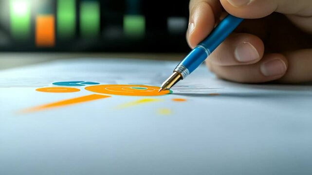 Strategic Planning: Hand Drawing Business Charts