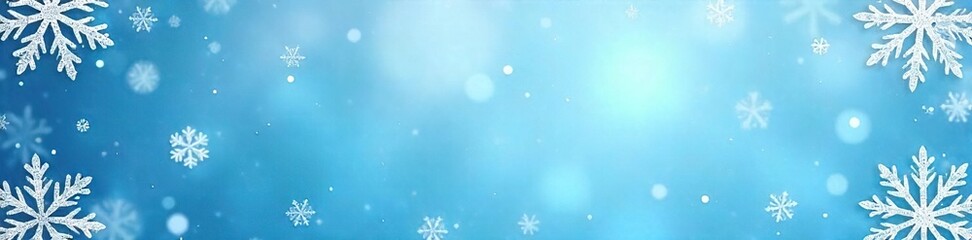 January sale banner, icy blue background with snowflake accents, perfect for winter promotions and discounts Ideal for websites, social media, and print advertising , design element, chilly