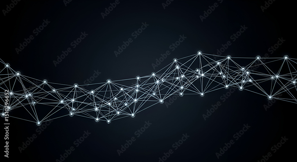 Poster abstract network design showcasing complex connections. suitable for technology, business, data scie
