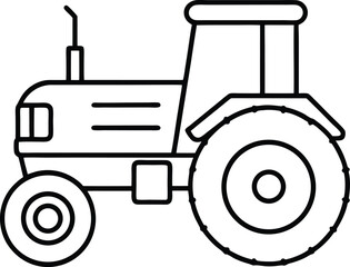 Minimal Tractor Illustration – Americana Farm Scene