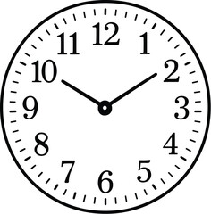 Clock vector black silhouette cricut design for T-Shirt