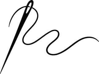 Needle vector black silhouette cricut design for T-Shirt