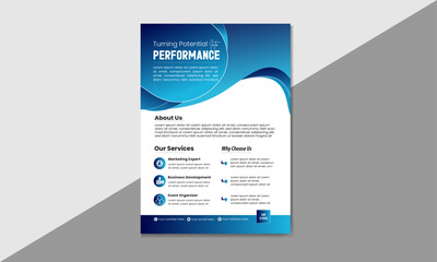 Flyer Design corporate poster design editable vector template gradient color.