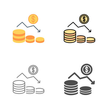 Money Loss Vector Icon