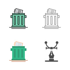 Fototapeta premium Trash List Vector Icon