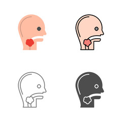 Throat Cancer Vector Icon