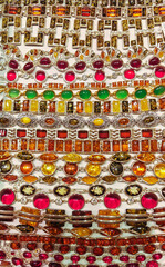 Amber pendants, necklaces, beads and bracelets for sale at the handicraft market
