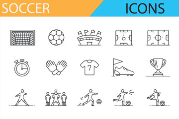 Soccer Sport Event Icons, Perfect for Digital Design Projects