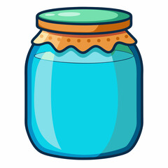 jar of honey jar, glass, bottle, pot, can, isolated, white, container, empty, object, food, transparent, kitchen, jam, green, drink, lid, water, money, v
