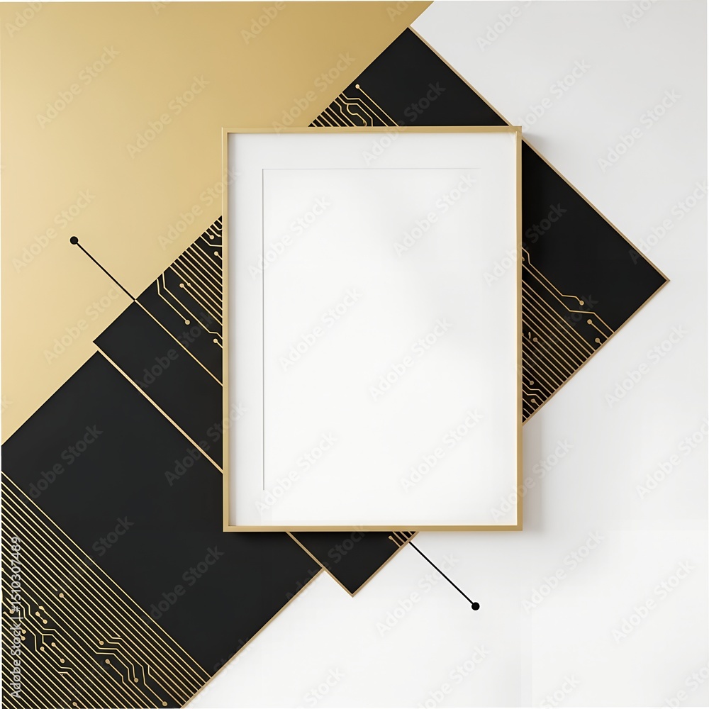 Poster mockup picture, poster, banner, photo the elegance of minimalistic design with an ai-inspired artwor