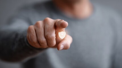 A focused individual pointing decisively, symbolizing leadership, direction, and assertiveness in a professional setting. Ideal for concepts of decision-making and authority.