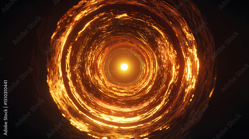 Poster journey through the portal: a mesmerizing visual of a glowing portal, a gateway beckoning you into a