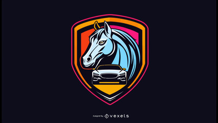 Obraz premium shield with horse