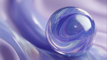 Mystical Crystal Sphere – Abstract Energy in a Violet Universe