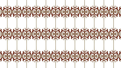 Seamless vector floral pattern with vintage ornament and decorative flower borders