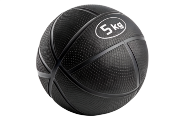 Black basketball resting on a surface, showcasing its textured design and weight label, perfect for training, games, or workouts in various settings Generative AI