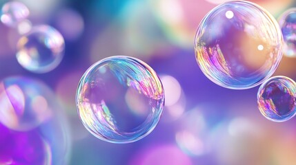 Colorful soap bubbles