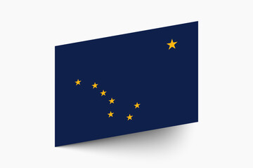 Flag of Alaska. Alaska flag official colors tilted icon digital vector illustration design.