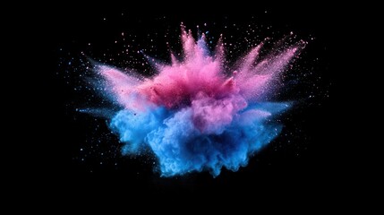 Colorful powder explosion