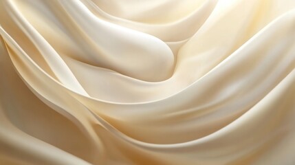 Cream silk drapes